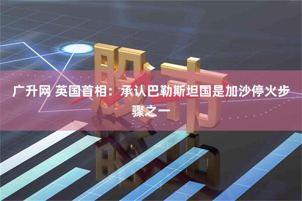 广升网 英国首相：承认巴勒斯坦国是加沙停火步骤之一