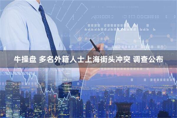 牛操盘 多名外籍人士上海街头冲突 调查公布