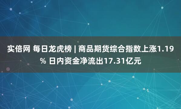 实倍网 每日龙虎榜 | 商品期货综合指数上涨1.19% 日内资金净流出17.31亿元